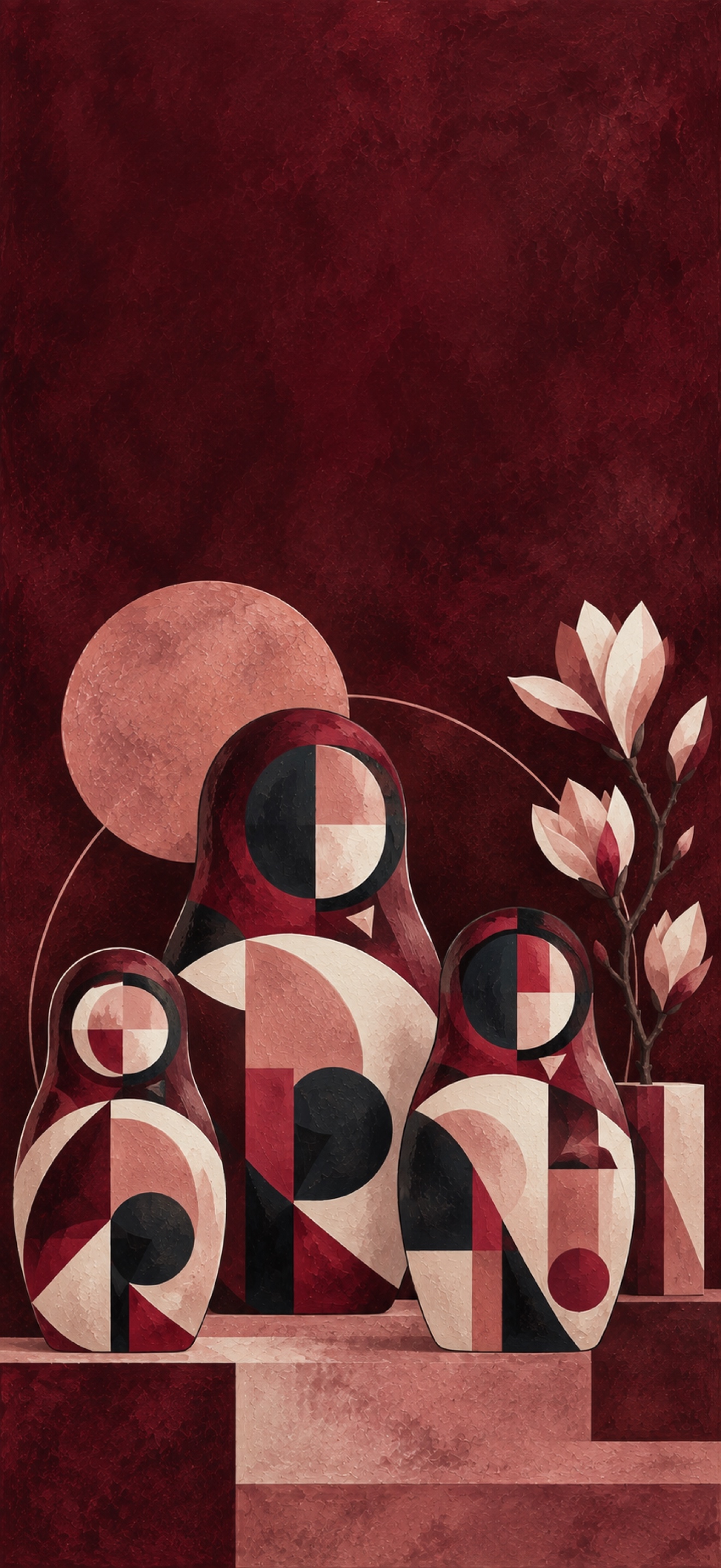 Burgundy & blush